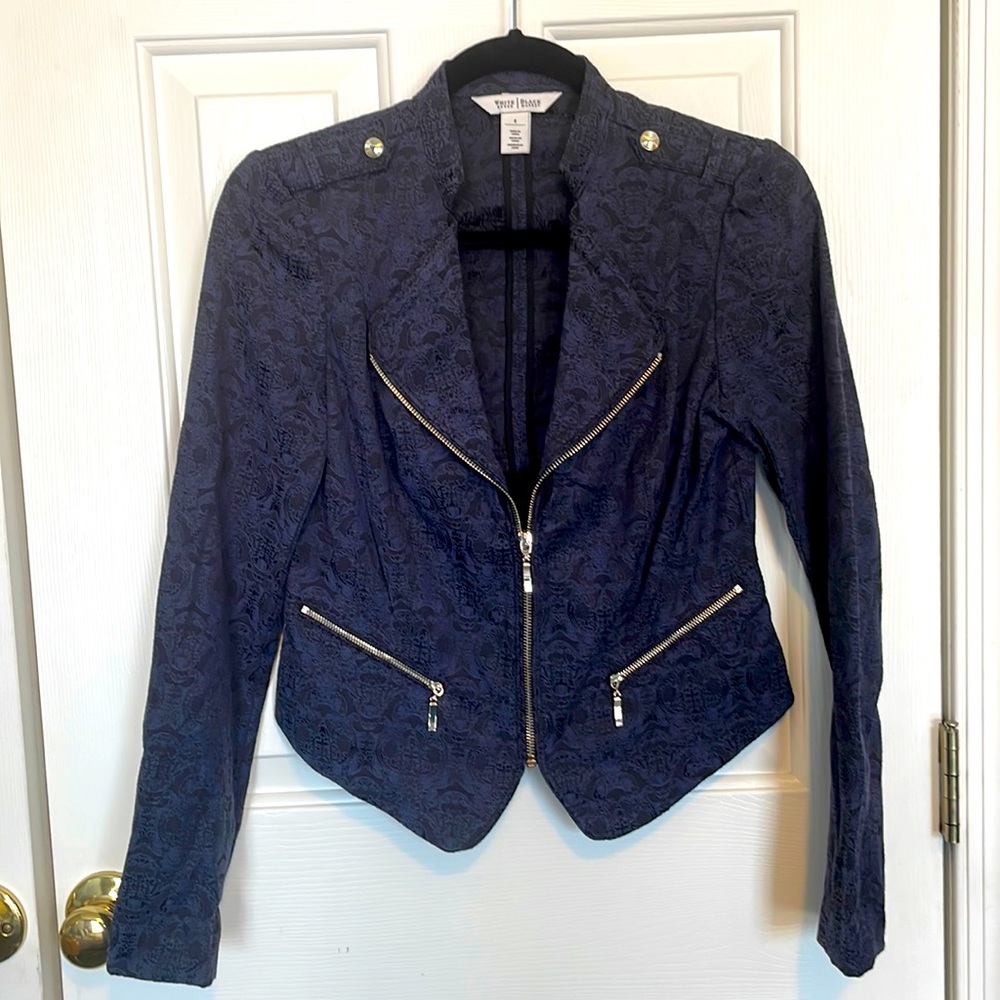 White House Black Market jacket blue and black size 4